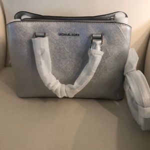 Michael Kors bag.   Silver